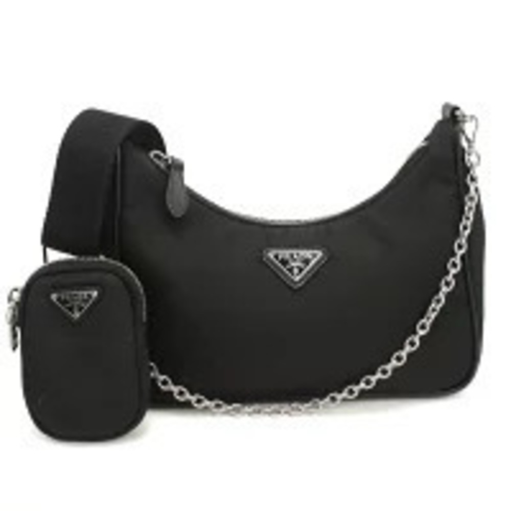 Prada Tessuto Shoulder Bag Black Crossbody